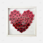 Red Ombre Heart Flower Box