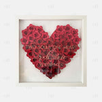 Red Ombre Heart Flower Box
