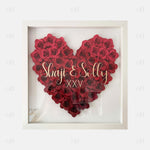 Red Ombre Heart Flower Box