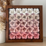 Pink Ombre Wooden Frame Flower Box