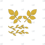 Flower Jar w/ Leaves SVG
