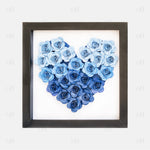 Dusty Blue Ombre Heart Flower Box