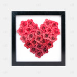 Red Ombre Heart Flower Box