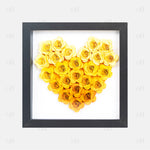 Yellow Ombre Heart Flower Box