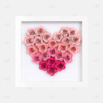 Pink Ombre Heart Flower Box